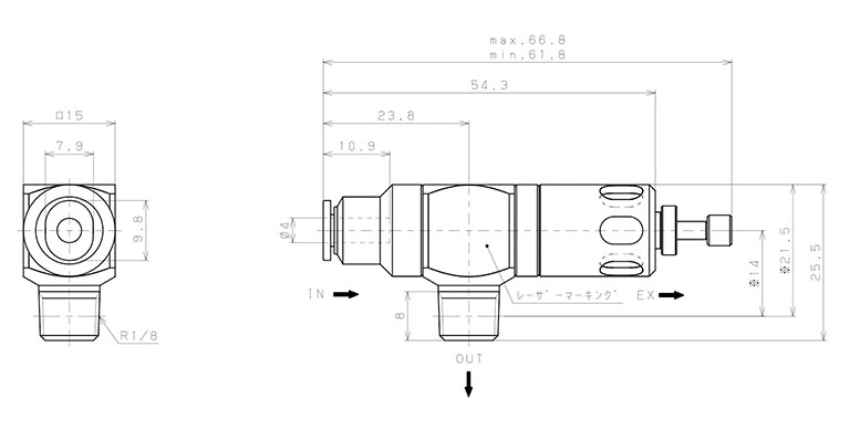 Van Xả Nhanh Khí Nén Pisco EQ01-C04P01E_drawing