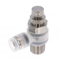 Van Tiết Lưu Khí Nén Chân Kim, Nhựa PP Và Inox 304 Pisco PJNC6-02-TP
