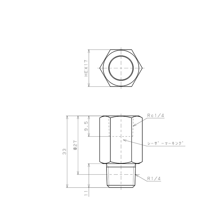 Van Khí Nén Một Chiều  Pisco CVF02-02A_drawing