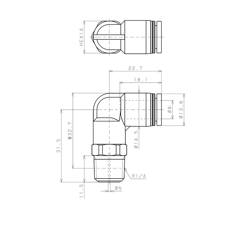 Van Lưu Lượng Cố Định Pisco JKL8-02B0.6_drawing