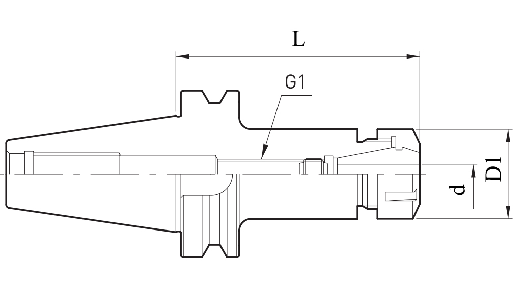 Đầu Kẹp BT40-ER Jeil 1-7 60mm_drawing