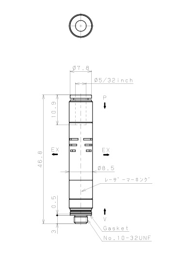Bộ Tạo Chân Không Dòng VUM Pisco VUMH04-U10-5/32_drawing