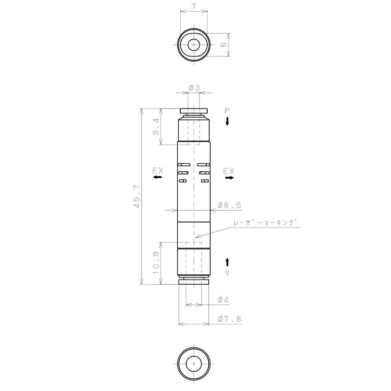 Bộ Tạo Chân Không Dòng VUM Pisco VUML04-43_drawing