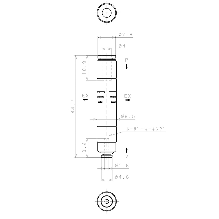 Bộ Tạo Chân Không Dòng VUM Pisco VUME04-1804_drawing
