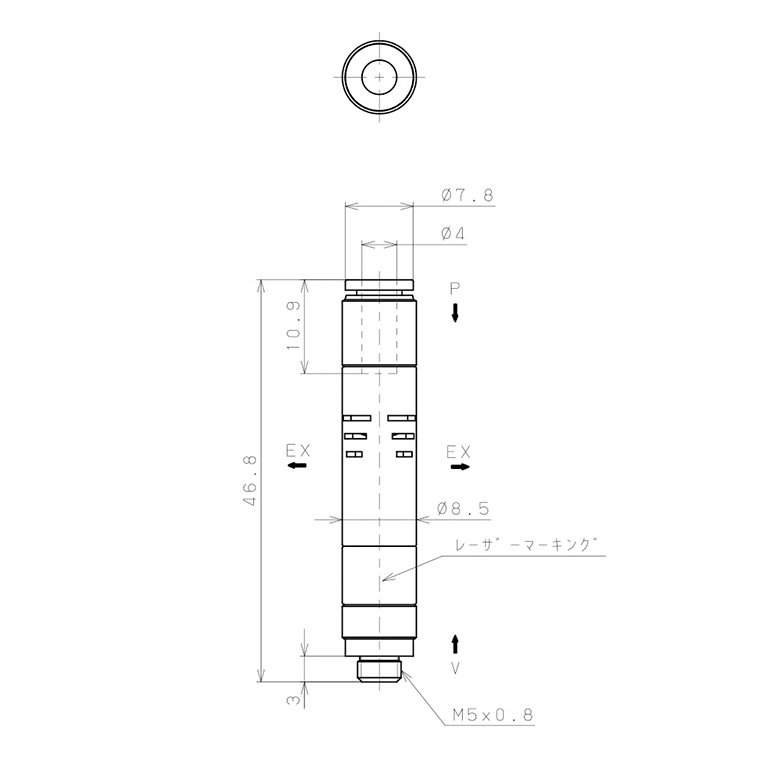 Bộ Tạo Chân Không Dòng VUM Pisco VUME03-M54_drawing