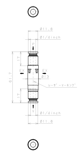 Bộ Tạo Chân Không Dòng VU Pisco VUL05-1/4-1/4A_drawing