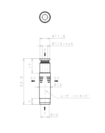 Bộ Tạo Chân Không Dòng VU Pisco VUH07-1/4A_drawing