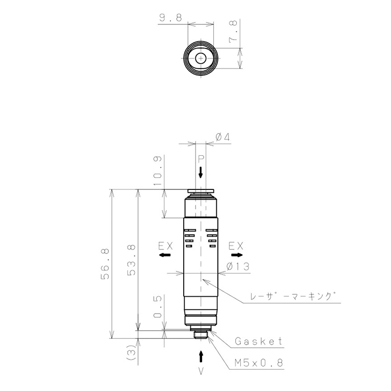 Bộ Tạo Chân Không Dòng VU Pisco VUE07-M54A_drawing