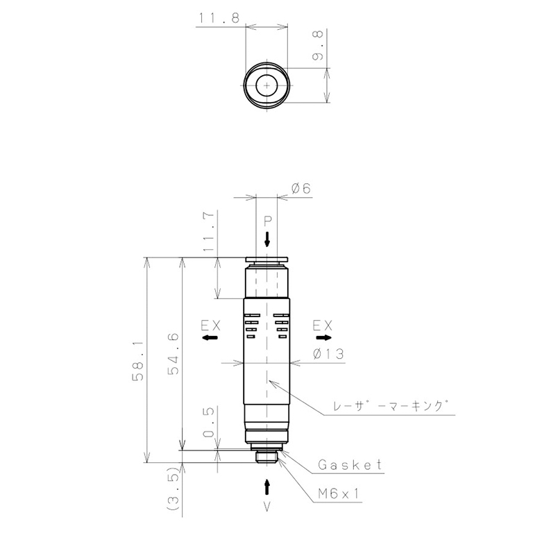 Bộ Tạo Chân Không Dòng VU Pisco VUE07-M66A_drawing