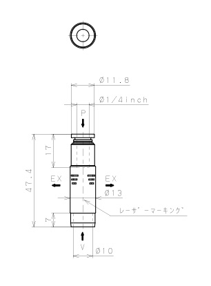 Bộ Tạo Chân Không Dòng VU Pisco VUH05-1/4A_drawing