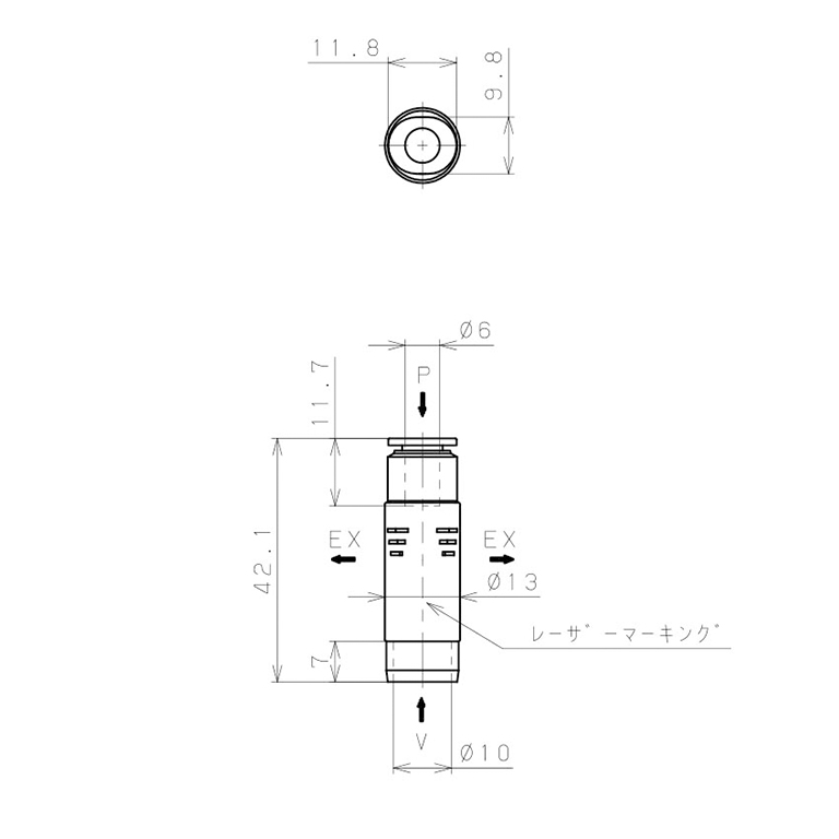 Bộ Tạo Chân Không Dòng VU Pisco VUL05-6A_drawing