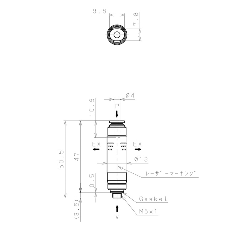 Bộ Tạo Chân Không Dòng VU Pisco VUL05-M64A_drawing