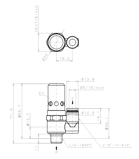 Bộ Tạo Chân Không Dòng VH - VS Pisco VSE15-5/16N2U_drawing
