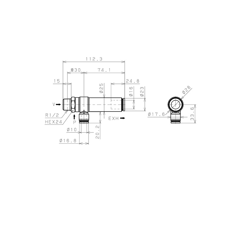 Bộ Tạo Chân Không Dòng VRL Pisco VRL300-041016_drawing