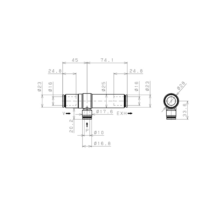 Bộ Tạo Chân Không Dòng VRL Pisco VRL300-161016_drawing