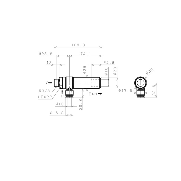 Bộ Tạo Chân Không Dòng VRL Pisco VRL200-031016_drawing