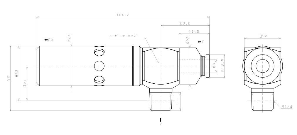 Bộ Tạo Chân Không Dòng VM - VC Pisco VCE15-028C_drawing