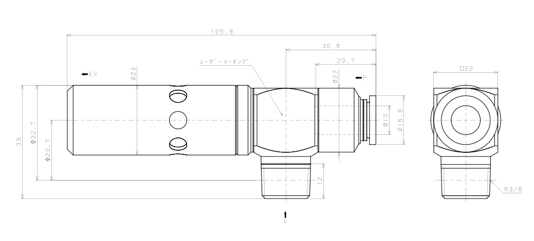 Bộ Tạo Chân Không Dòng VM - VC Pisco VCL20-0310C_drawing