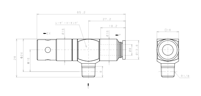 Bộ Tạo Chân Không Dòng VM - VC Pisco VCL10-018C_drawing