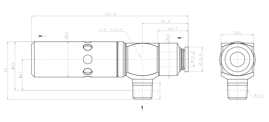 Bộ Tạo Chân Không Dòng VM - VC Pisco VCH15-0210C_drawing