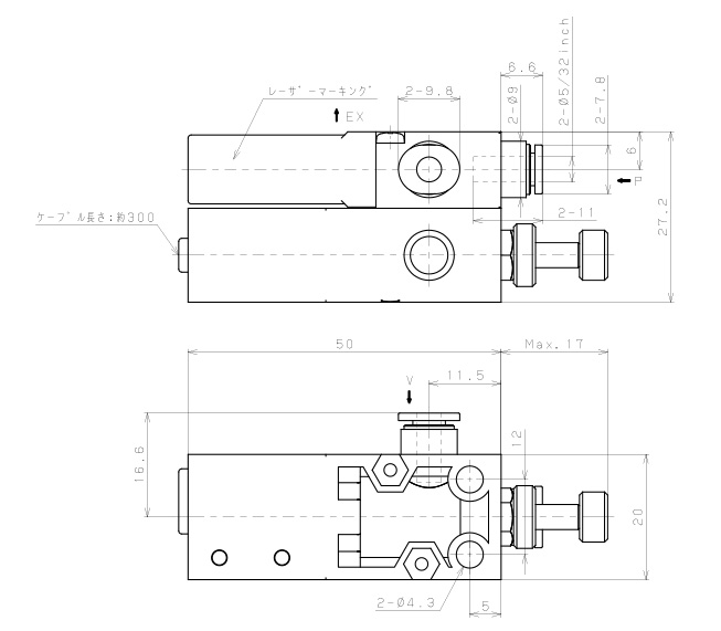 Bộ Tạo Chân Không Dòng VB Pisco VBH05-5/32-5/32S_drawing