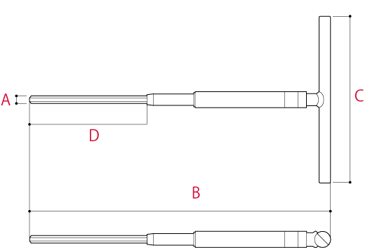 Lục Giác Chữ T 6.0mm Tsunoda TL-6.0_drawing