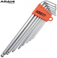 Bộ Cây Vặn Lục Giác Bi Loại Dài 8 Chi Tiết 1.5-8mm Asahi AQS0880