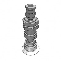 Bộ Nấm Hút Chân Không Và Giá Đỡ, Silicone, O.D 25 mm, Pisco VPC25-6RS-6J