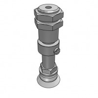 Bộ Nấm Hút Chân Không Và Giá Đỡ, Cao Su Silicone, O.D 20 mm, Pisco VPC20-15AS-M6