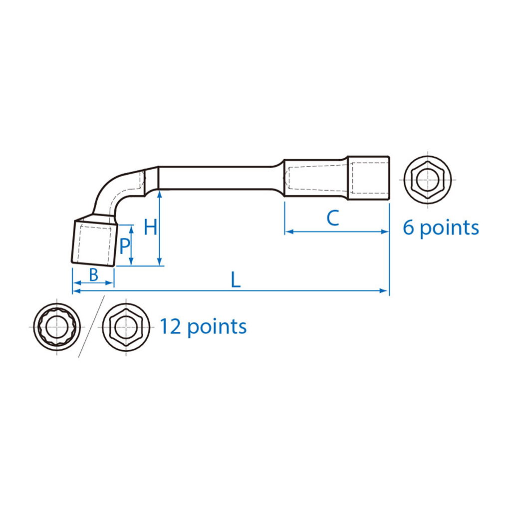 Ống Điếu 13 mm Kingtony DL 1080-13_drawing