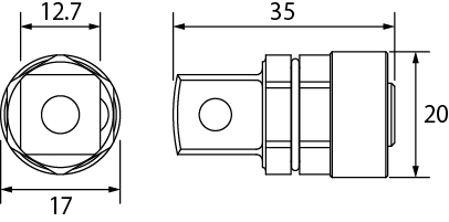 Đầu Tuýp Dự Phòng Top Kogyo CKR-174_drawing