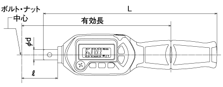 Tay Cờ Lê Lực Hiển Thị Số Top Kogyo DT135-15BN_drawing