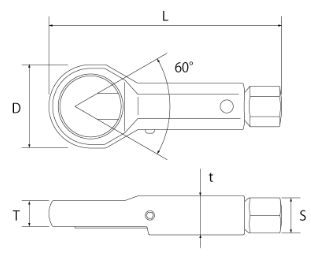 Dụng Cụ Tháo Ốc Hư TOP KOGYO NB-5_drawing