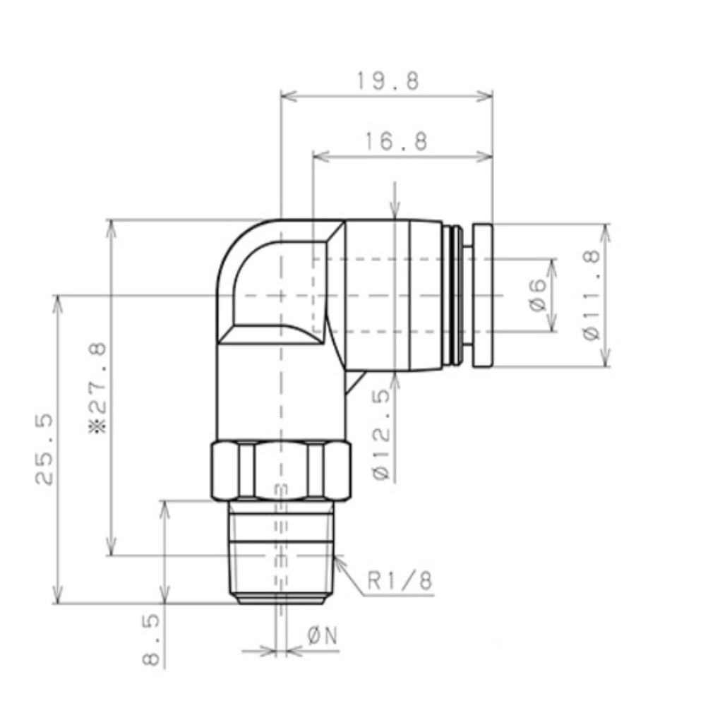 Van Lưu Lượng Cố Định Pisco JKL1/4-N1AU0.7_drawing