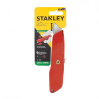 Dao Rọc Cáp Cán Nhôm Màu Đỏ - Tự Động Rút Lưỡi Stanley 10-189C