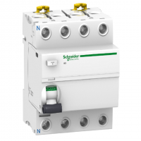 Cầu dao chống giật ACTI9 RCCB Schneider iID 4P 40A 10kA 380...415V A9R71440