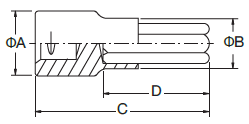 Đầu Tuýp Mũi Sao 3/8In - T50 SATA 22109_drawing