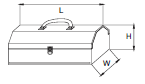 Thùng Đồ Nghề Sắt 14In SATA 95101_drawing