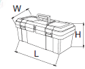 Thùng Đồ Nghề Nhựa 21In SATA 95164_drawing