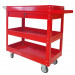Xe đẩy tay 4 bánh sàn thép 3 tầng có ngăn kéo Phong Thạnh 755x435mm - 150kg XCD100T3P