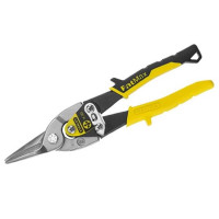 Kéo cắt tôn mũi thẳng Stanley 10in - cán vàng
