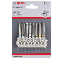 Bộ Vặn Vít Extra Hard 65mm Ph2 Pz Sl6 T15,20,25, H3,4 (8 Món) Bosch 2608522417