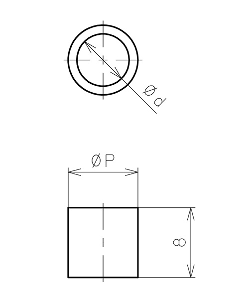 Ống Nối 2 Đầu Ống Khí ID 4.2mm x OD 6mm Pisco LS-0425_drawing