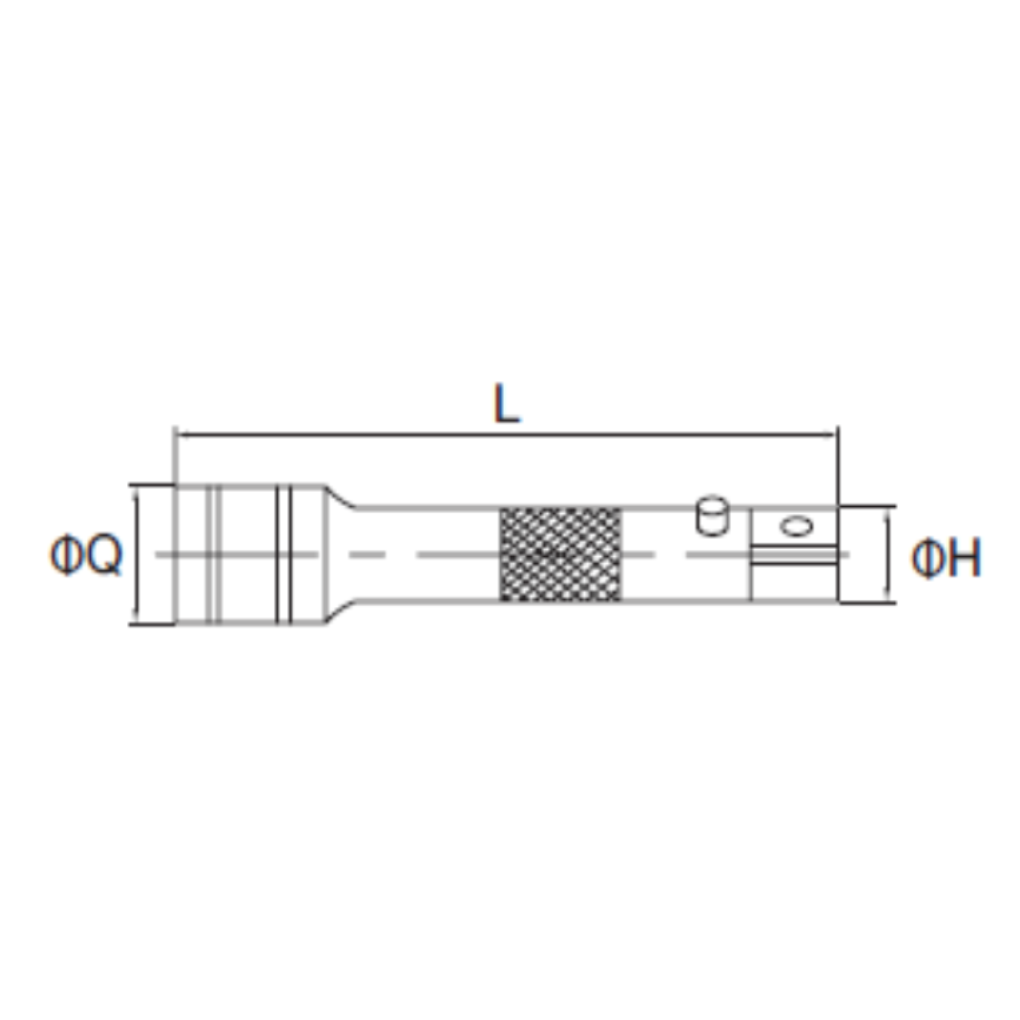 Thanh Nối Dài Có Bi Khóa Dr.1/2 Sata 5Inch 13907_drawing