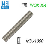 Ty Ren Inox 304 M3x1000