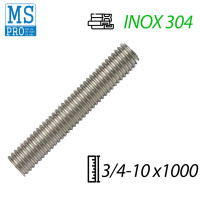 Ty Ren Inox 304 UNC 3/4-10 x 1000