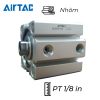 Xi Lanh Khí Nén Nhỏ Gọn Ø40x15 PT1/8 Tác Động Kép Airtac ACQ40X15-S