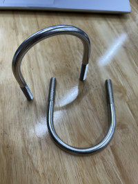 Cùm U Inox 304 DN65 M6x76-96mm