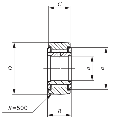 Vòng Bi Kim Loại Dày 20x47x24 mm IKO NART 20 VUUR_drawing