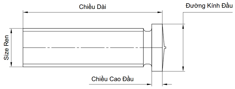 Bulong Hàn Inox 304 M6x8_drawing